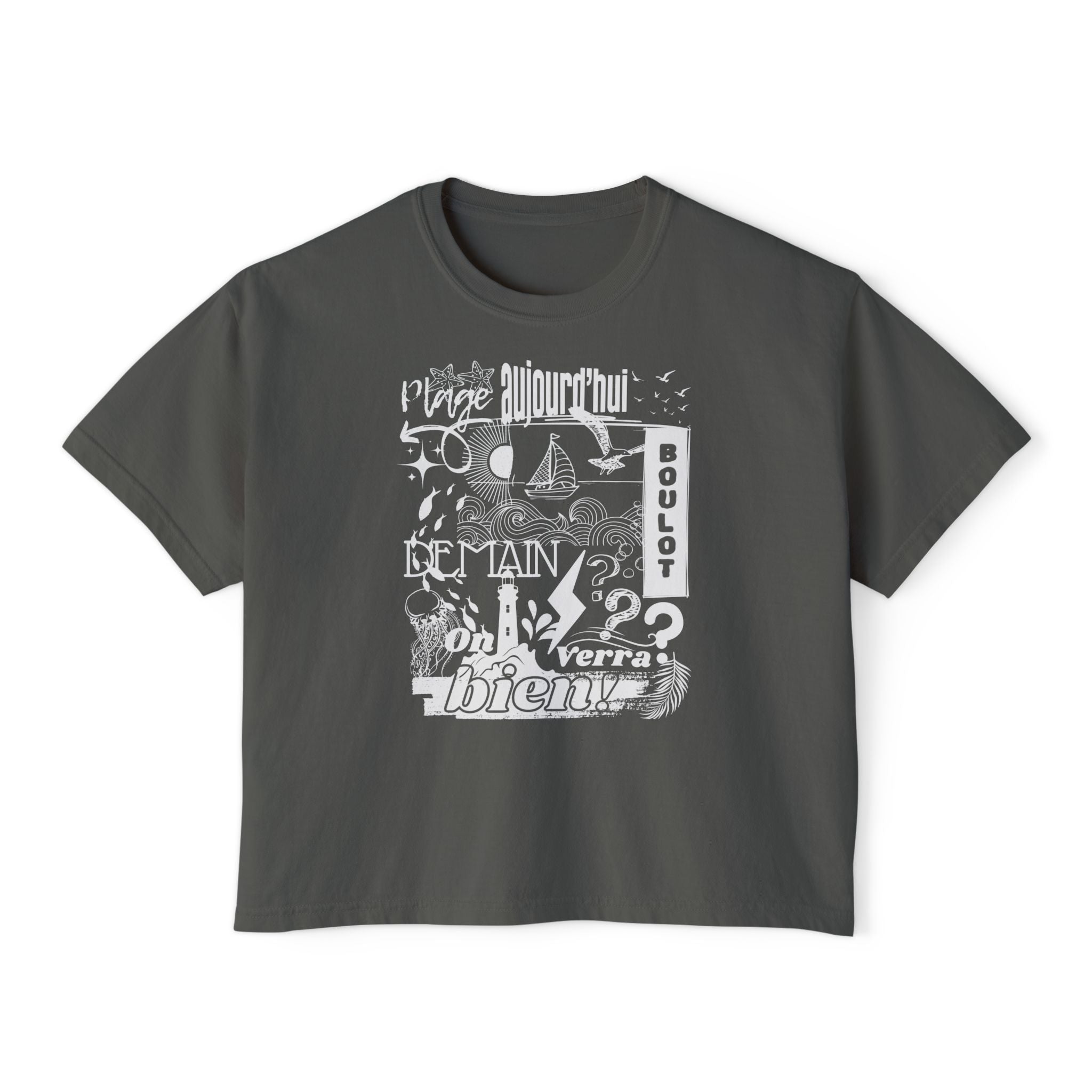 Plage Aujourd’hui, Boulot Demain, On Verra Bien ! Coton T-shirt