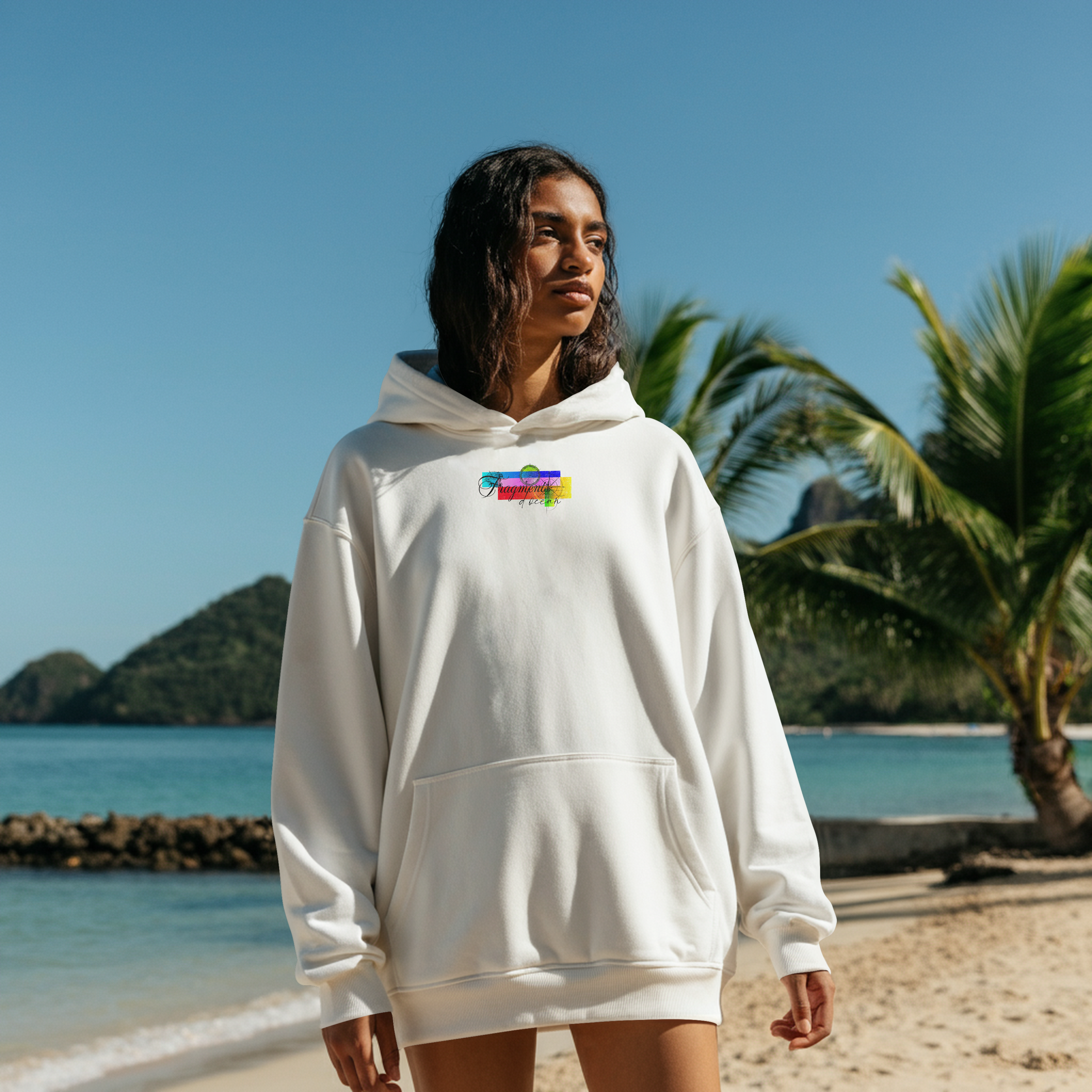 Sweat à capuche Unisexe Coupe Large -