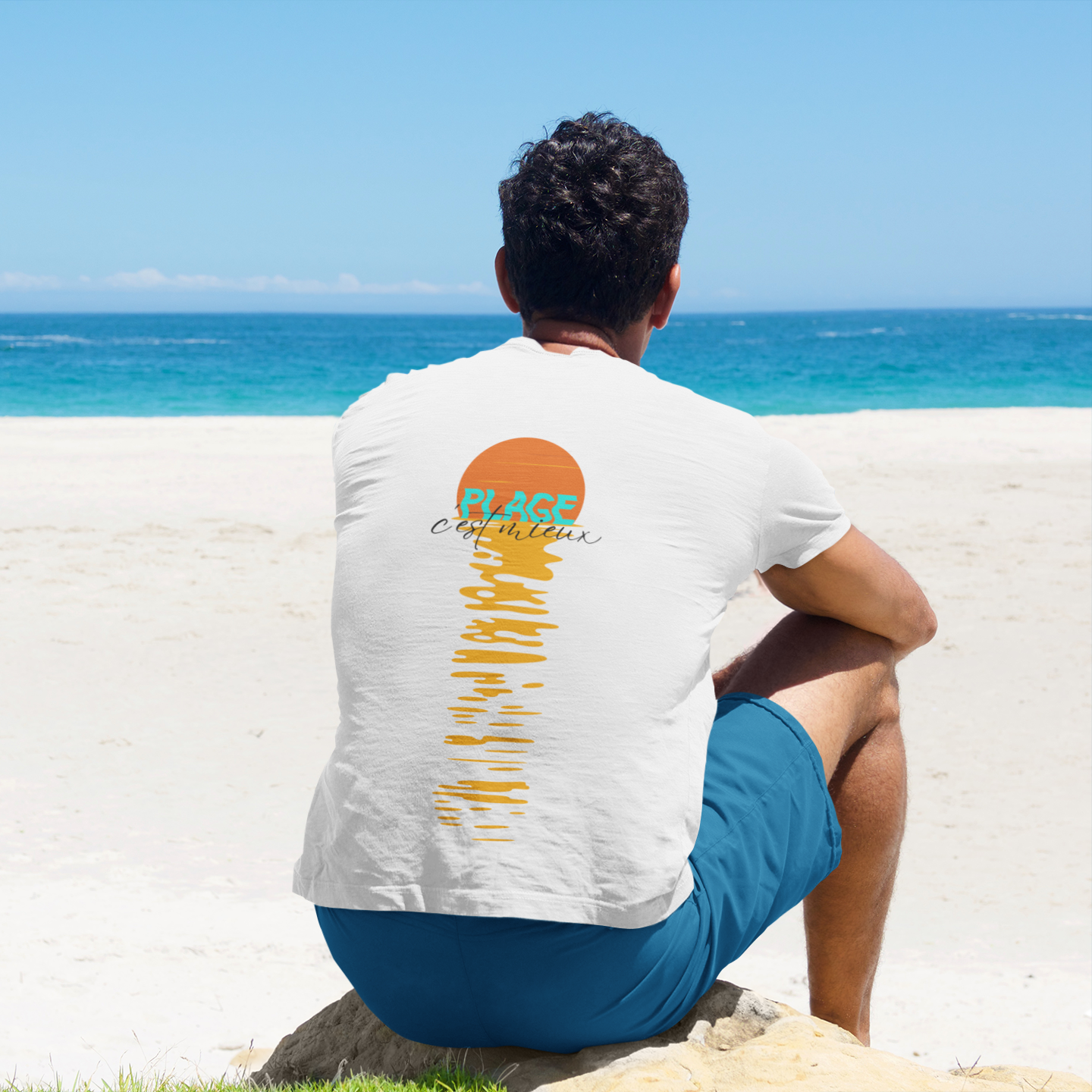 Bosser, C’est Bien… Plage, C’est Mieux Coton T-shirt Unisexe