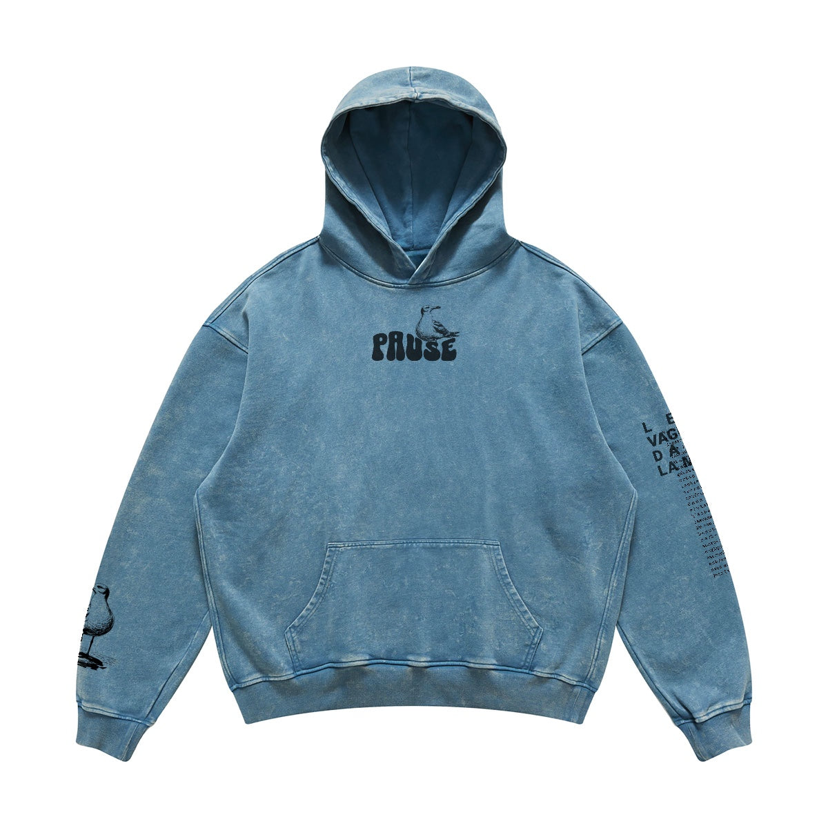 Sweat à capuche Unisexe effet Lavé Coupe Large -