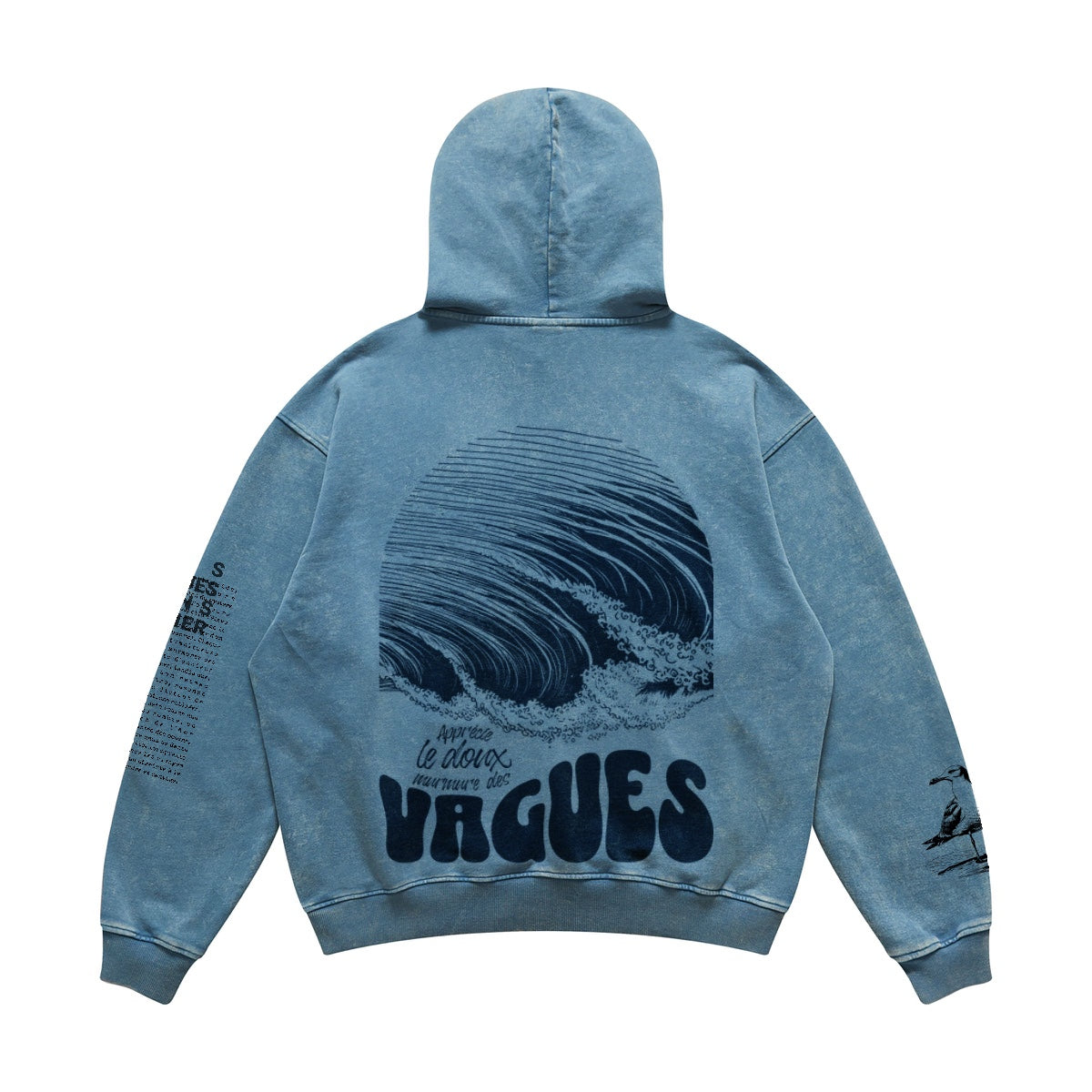 Sweat à capuche Unisexe effet Lavé Coupe Large -