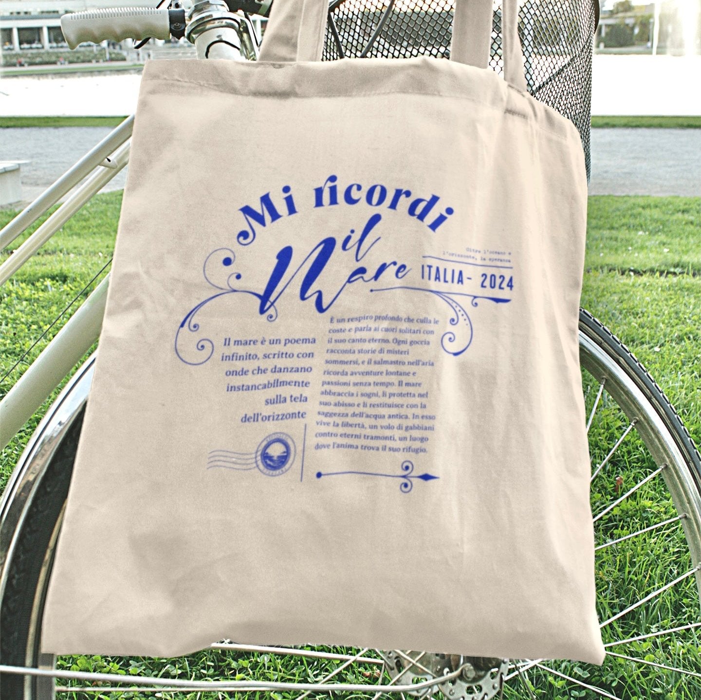 Mi Ricordi Il Mare Tote Bag Coton Recyclé