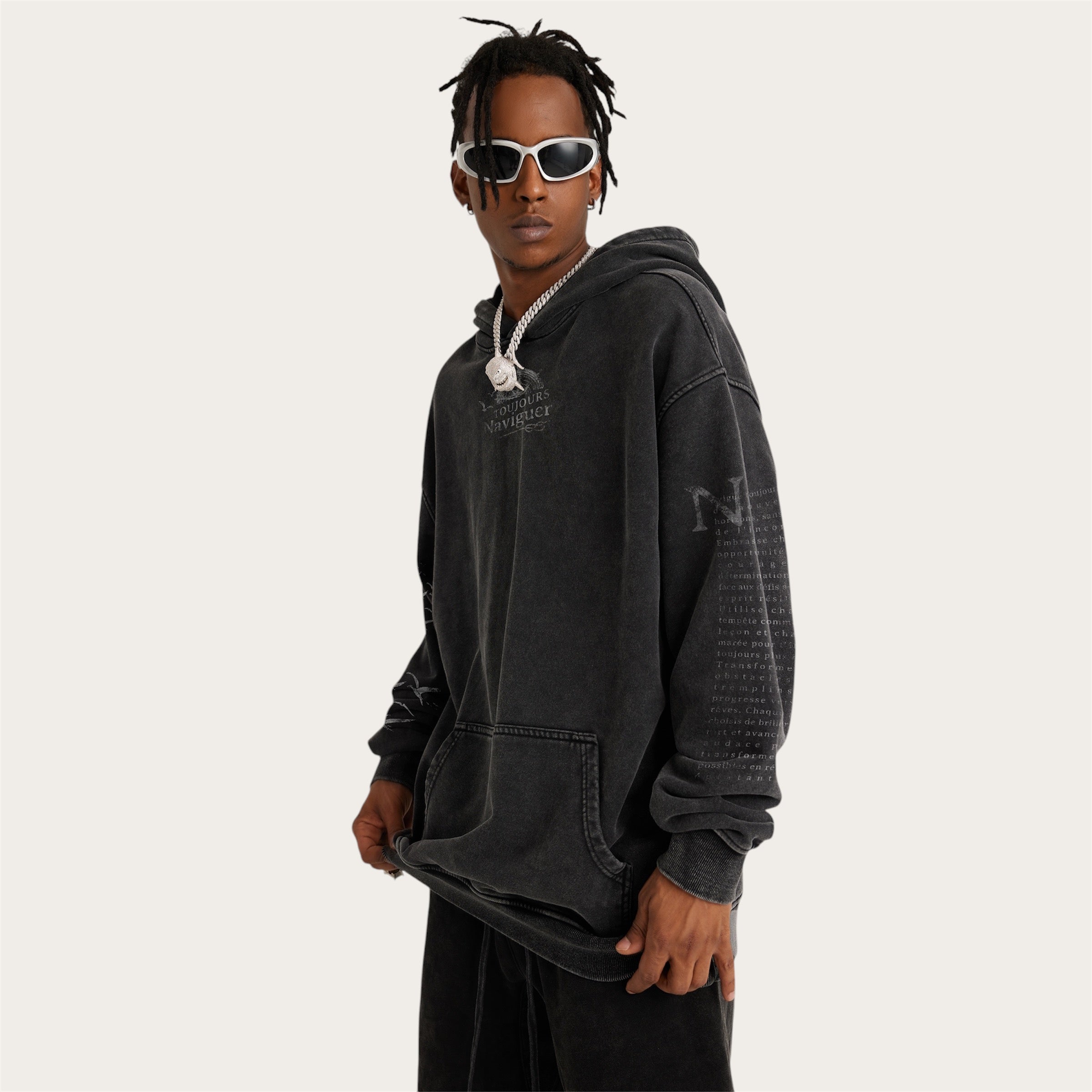 Toujours Naviguer, Jamais Échouer Sweat Large à Capuche Unisexe