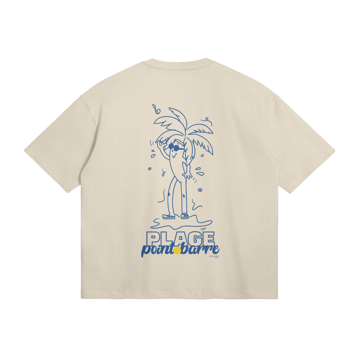 Plage, point barre t-shirt décontracté en cotton unisexe