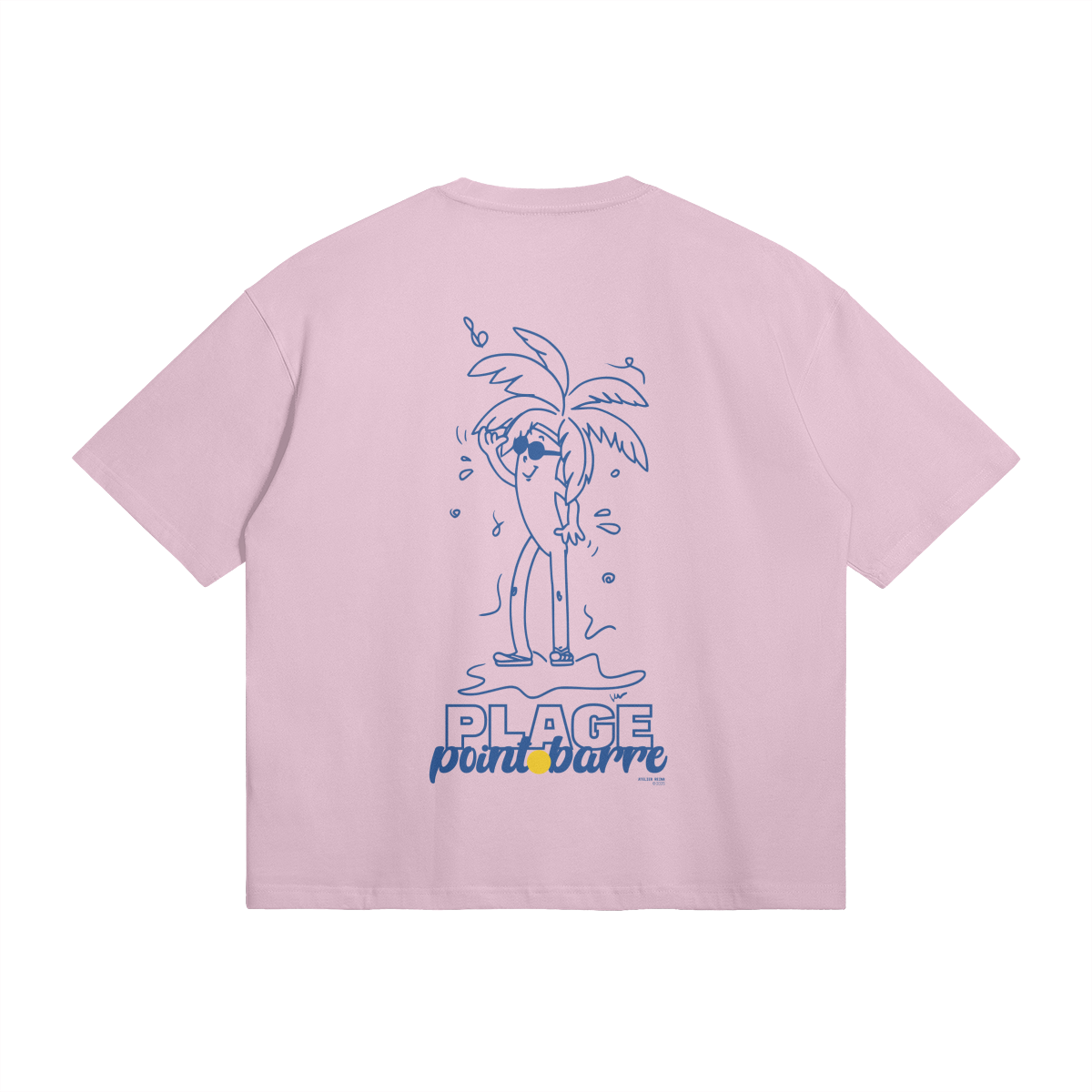 Plage, point barre t-shirt décontracté en cotton unisexe