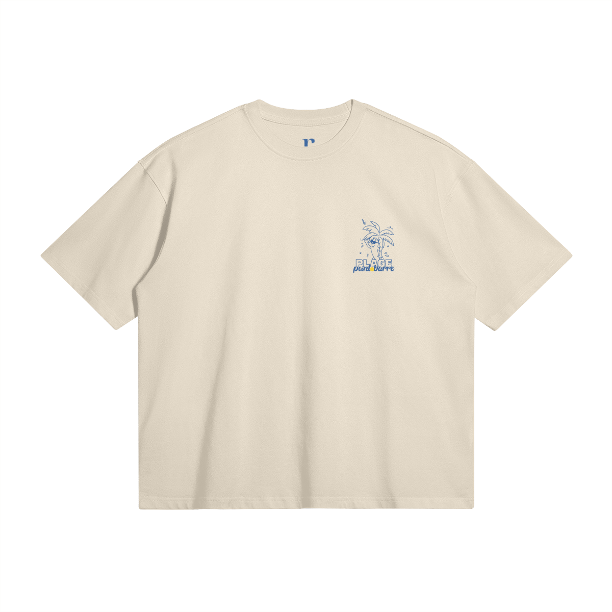 Plage, point barre t-shirt décontracté en cotton unisexe