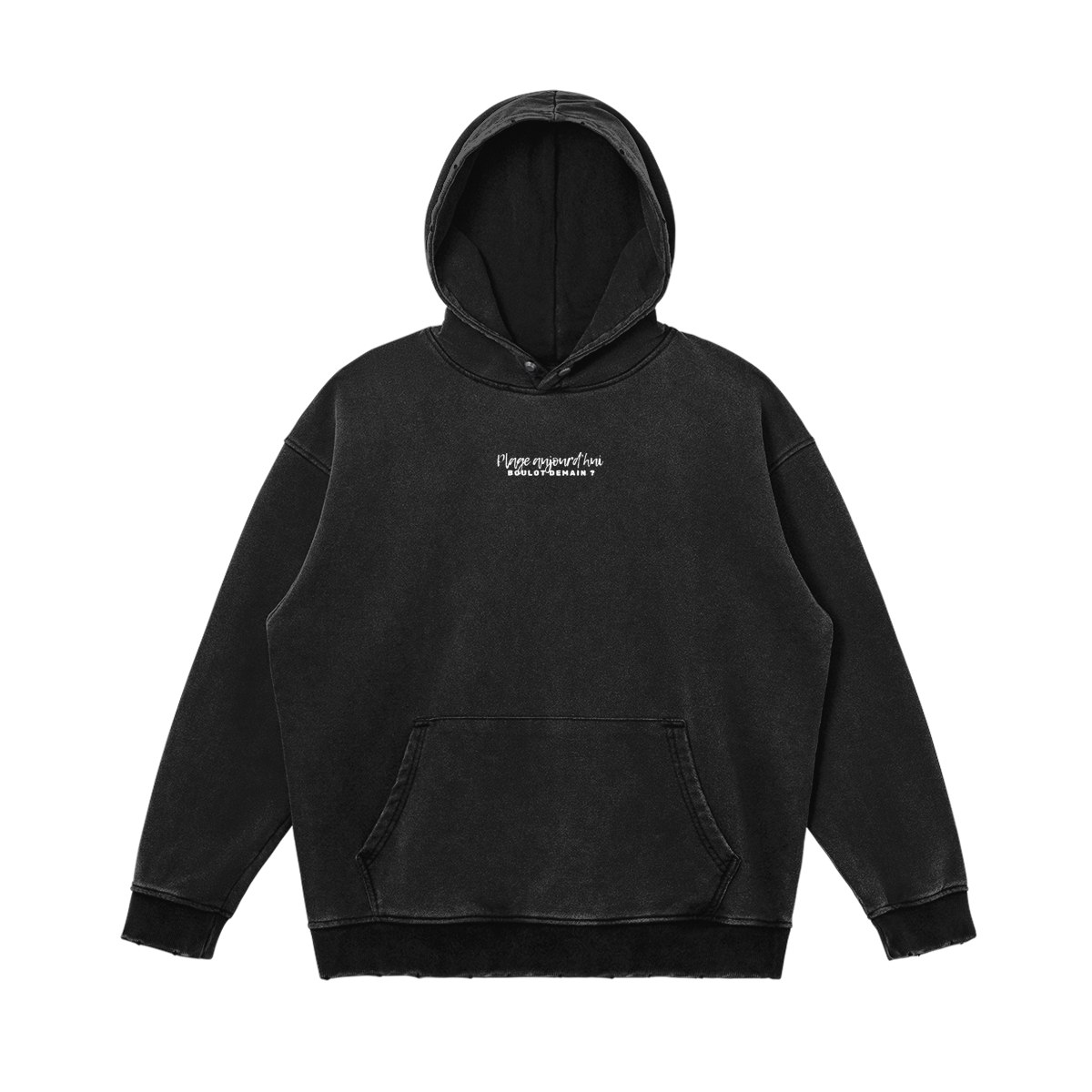 Sweat à capuche Unisexe effet Lavé Coupe Large -