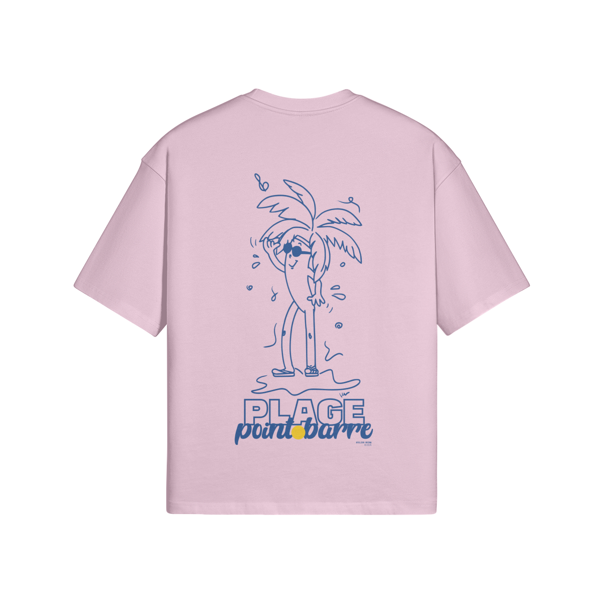 Plage, point barre t-shirt décontracté en cotton unisexe