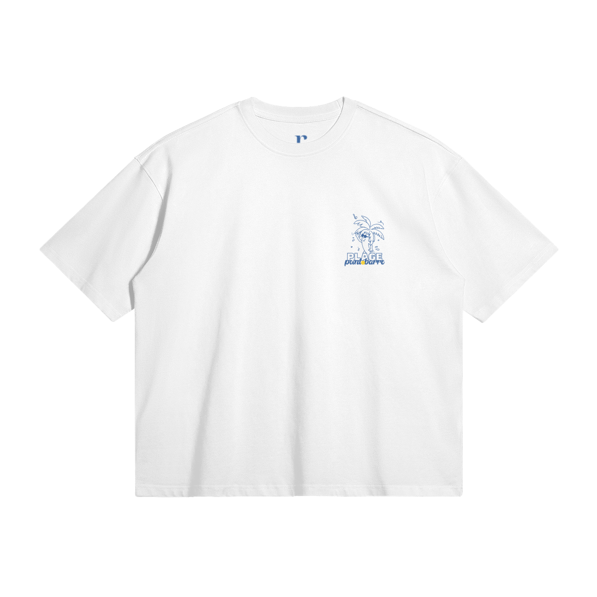 Plage, point barre t-shirt décontracté en cotton unisexe