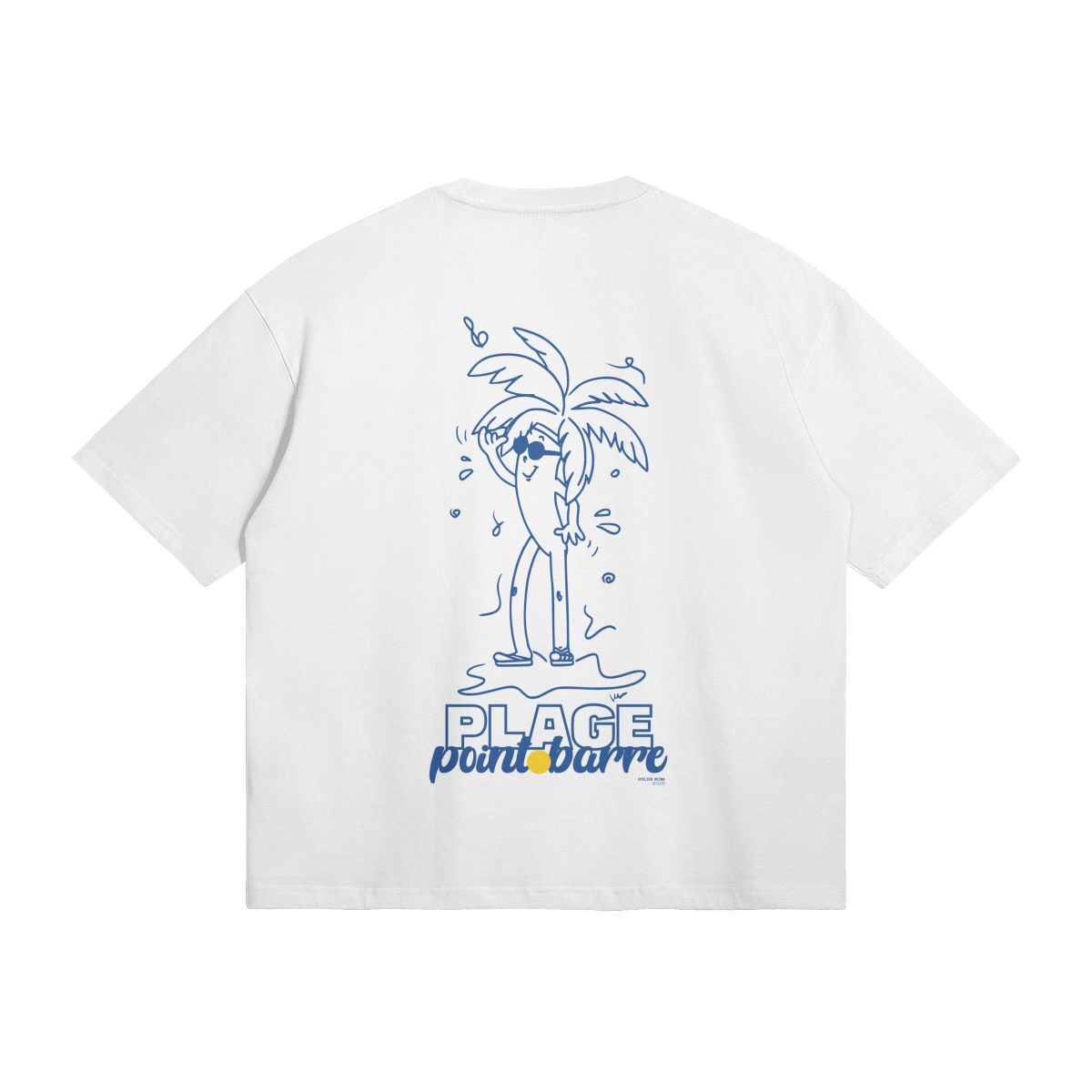 Plage, point barre t-shirt décontracté en cotton unisexe