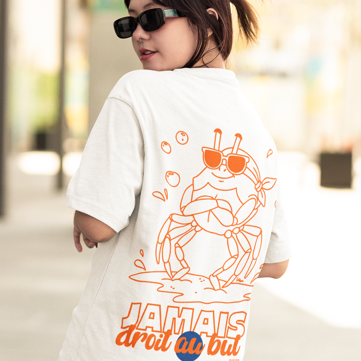 T-shirt Unisexe Décontracté Plage en Coton - 