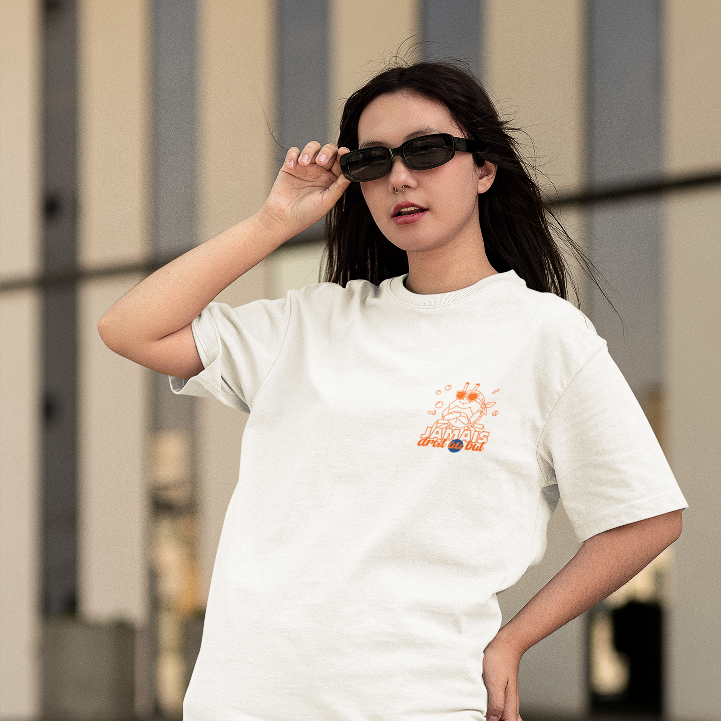 T-shirt Unisexe Décontracté Plage en Coton - 