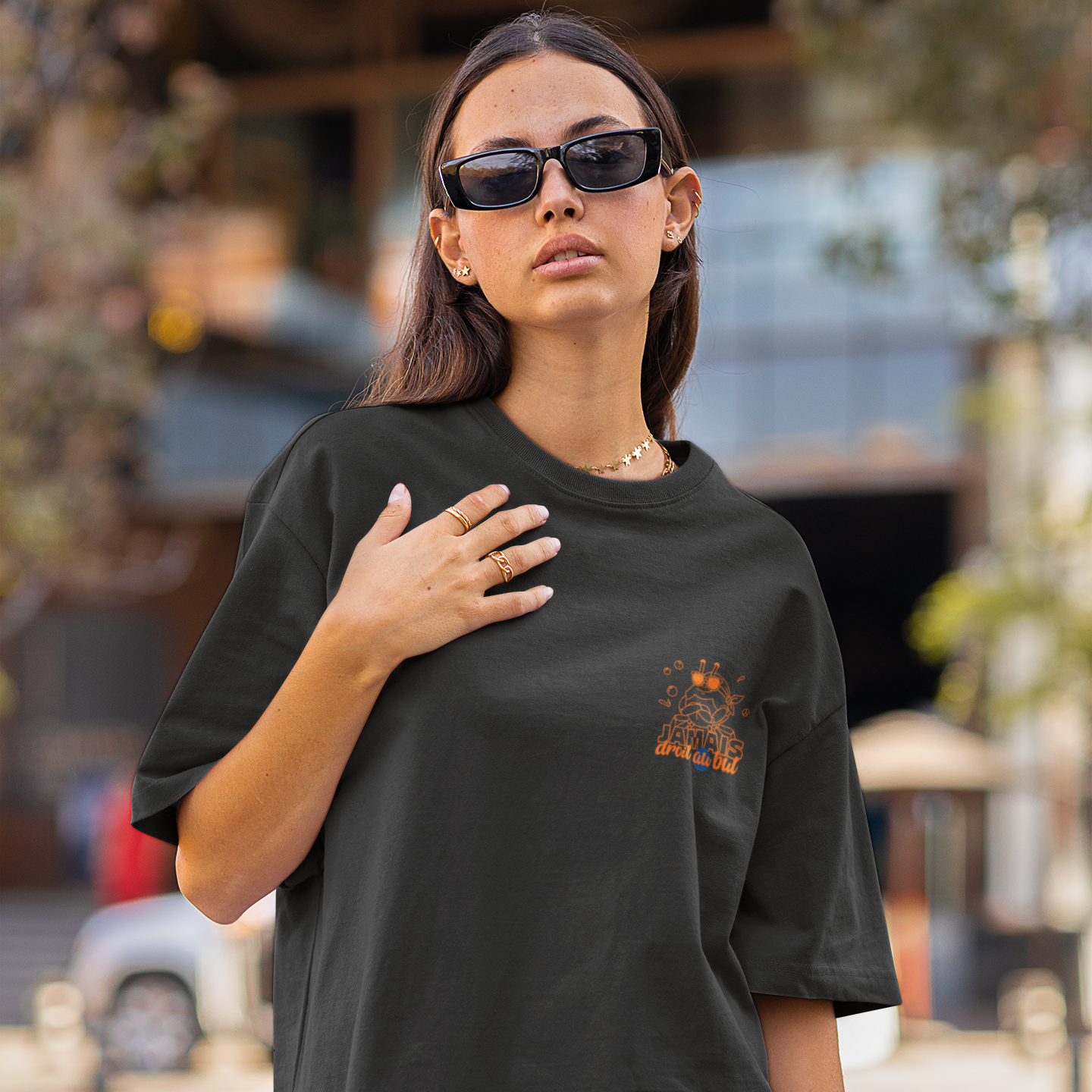 T-shirt Unisexe Décontracté Plage en Coton - 